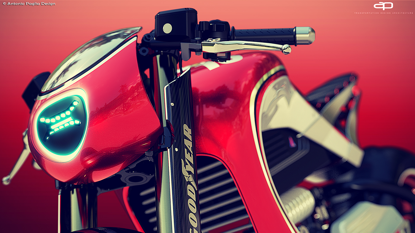 Retro style，Future design，motorcycle，locomotive，conceptual design，